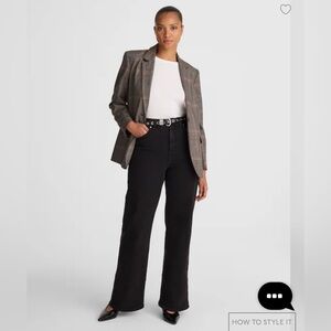 Madewell Women’s The Curvy Perfect Vintage Wide Leg Jeans in Black